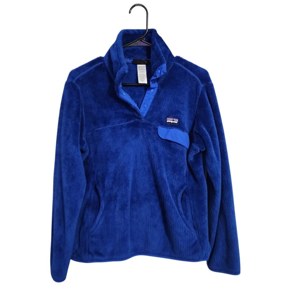 PATAGONIA Women's Re-Tool Snap-T‎ Fleece Pullover Blue Cozy Gorpcore M